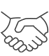 Handshake icon symbolizing client partnership.